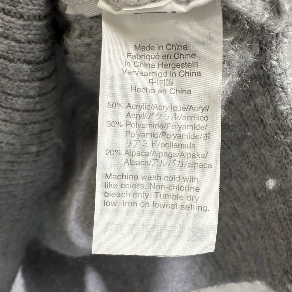 J Crew Crew Neck Cable Knit Sweater Women's XXS Grey Acrylic/Alpaca Blend Grey - Picture 9 of 16
